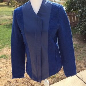 NWOT Bagatelle Leather /Boucle Royal Blue Jacket